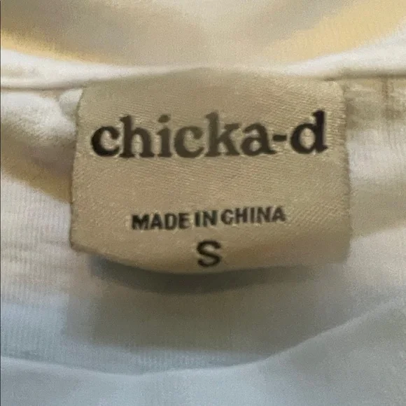 White USC Graphic Crop Top Ladies T-Shirt (Ladies S) - Picture 2 of 3